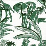 Rod Pocket Curtains in Meru Fairway Green Safari Animal Toile