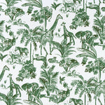 Rod Pocket Curtains in Meru Fairway Green Safari Animal Toile