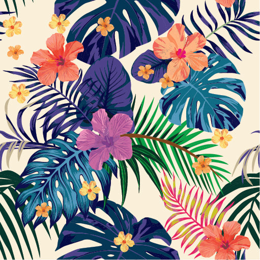 Colorful Tropical Leaves Wallpaper