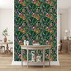 Dark Green Herbal Wallpaper