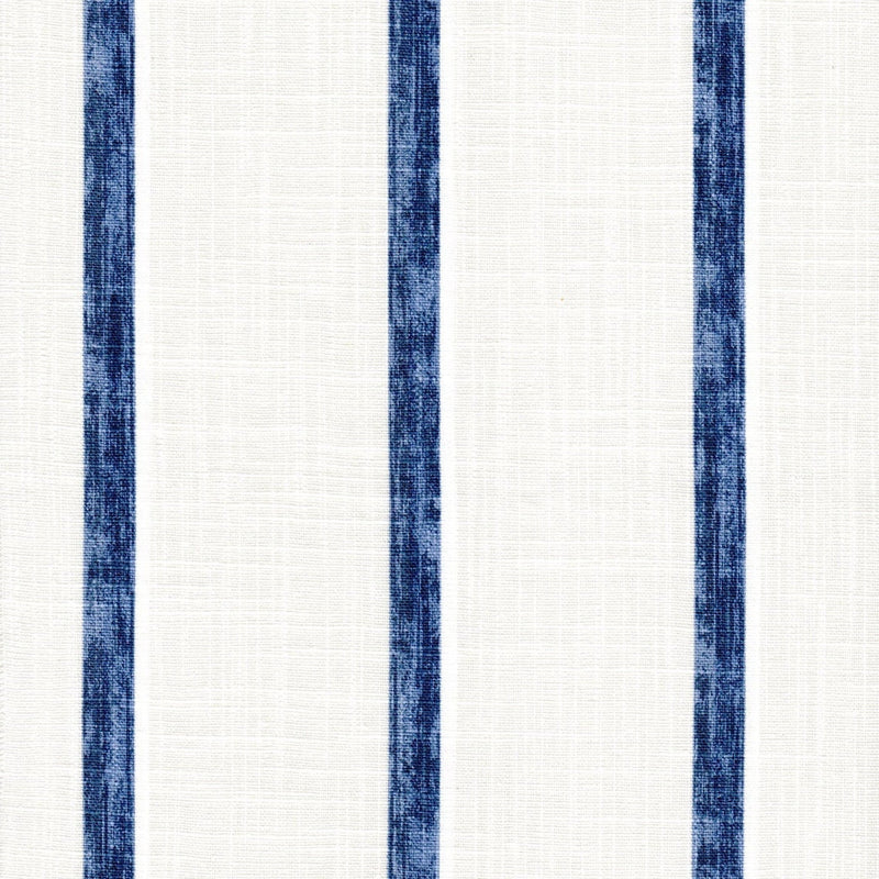 Rod Pocket Curtain Panels Pair in Modern Farmhouse Miles Italian Denim Blue Stripe