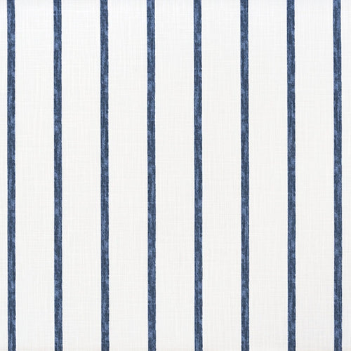 Gathered Bedskirt in Modern Farmhouse Miles Italian Denim Blue Stripe