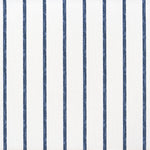 Rod Pocket Curtain Panels Pair in Modern Farmhouse Miles Italian Denim Blue Stripe