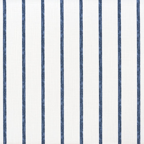 Rod Pocket Curtain Panels Pair in Modern Farmhouse Miles Italian Denim Blue Stripe