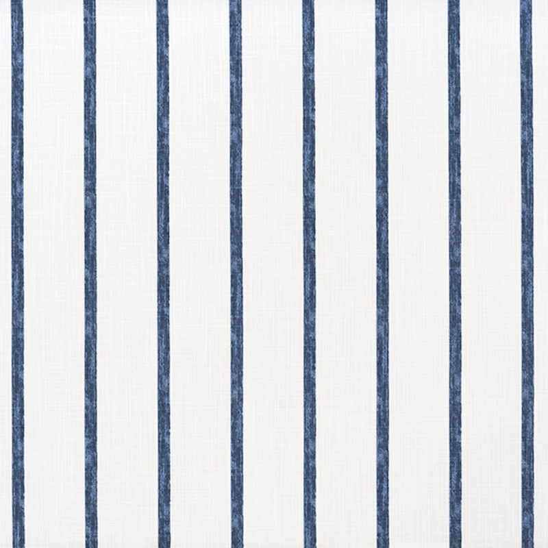 Rod Pocket Curtain Panels Pair in Modern Farmhouse Miles Italian Denim Blue Stripe