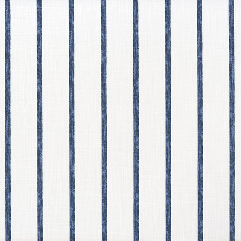 Rod Pocket Curtain Panels Pair in Modern Farmhouse Miles Italian Denim Blue Stripe