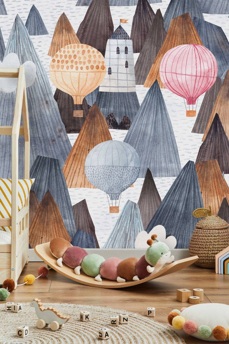 Balloons and Mountains  Wallpaper