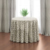 Round Tablecloth in Talbot Metal Gray Lattice Medallion