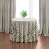 Round Tablecloth in Talbot Metal Gray Lattice Medallion