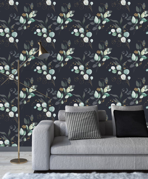 Fashionable Poplar Leaves Wallpaper Tasteful
