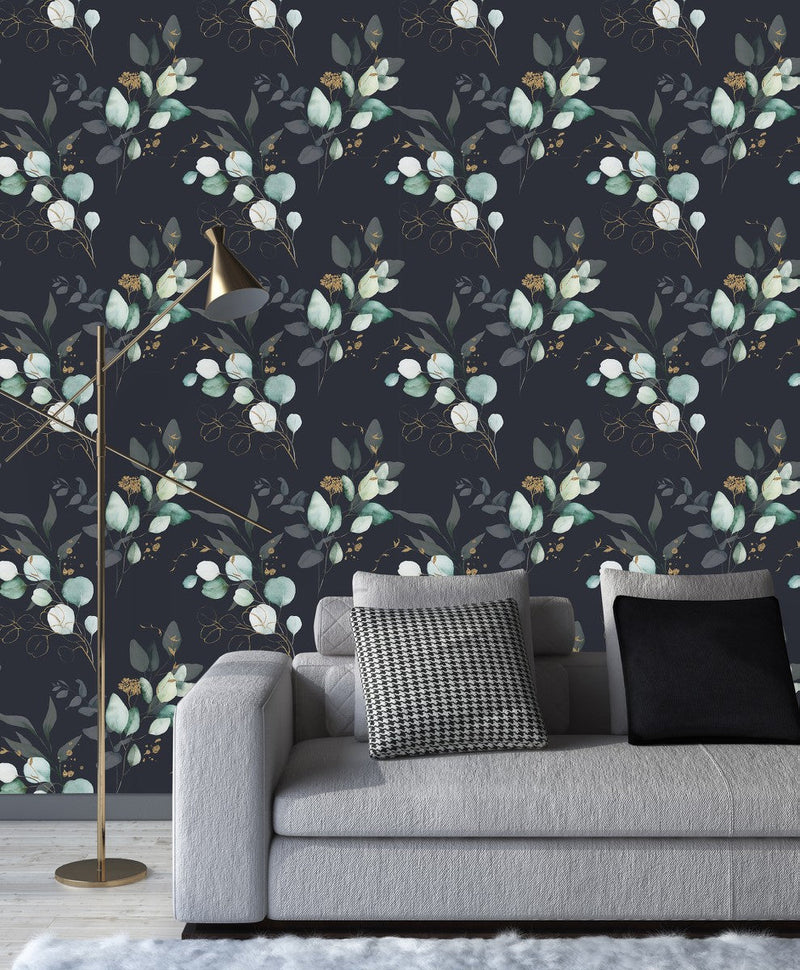 Fashionable Poplar Leaves Wallpaper Tasteful