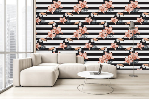Black and White Stripes Wallpaper
