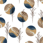 Beige Circles Design Wallpaper