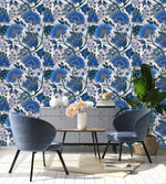 Blue Indian Design Wallpaper