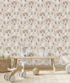 Hares on the Meadow Wallpaper