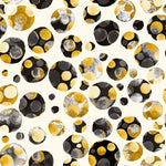 Gold and Black Circles Wallpaper