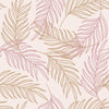 Voguish Beige Leaves Wallpaper Fashionable