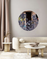 Palms Pattern Printed Mirror Acrylic Circles