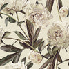 Contemporary Modern Beige Peonies Wallpaper