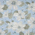 Gathered Bedskirt in Nelly Antique Blue Floral, Large Scale