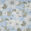 Rod Pocket Curtains in Nelly Antique Blue Floral, Large Scale