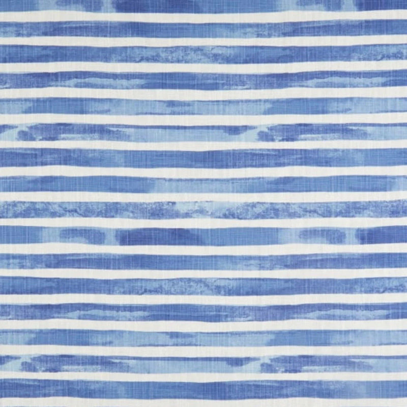 Round Tablecloth in Nelson Commodore Blue Horizontal Watercolor Stripe