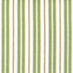 Gathered Bedskirt in Newbury Aloe Green Stripe- Green, Brown, White