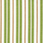 Gathered Bedskirt in Newbury Aloe Green Stripe- Green, Brown, White