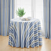 Round Tablecloth in Newbury Antique Blue Stripe- Blue, Green, White