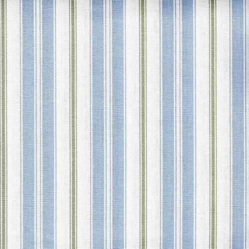 Rod Pocket Curtain Panels Pair in Newbury Antique Blue Stripe- Blue, Green, White