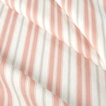 Rod Pocket Curtain Panels Pair in Newbury Blush Stripe- Pink, Gray, White