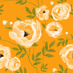 Contemporary Orange Floral Wallpaper Vogue Quality