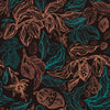 Black Wallpaper with Leaves Contours