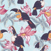 Blue Wallpaper with Toucans