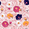 Pink Wallpaper with Floral Pattern