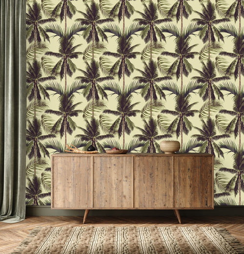 Elegant Green Palms Wallpaper