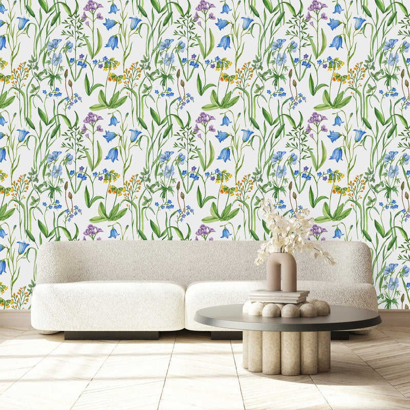 Contemporary Meadow Flowers Wallpaper