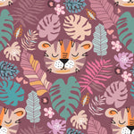 Fashionable Tigers Pattern Wallpaper