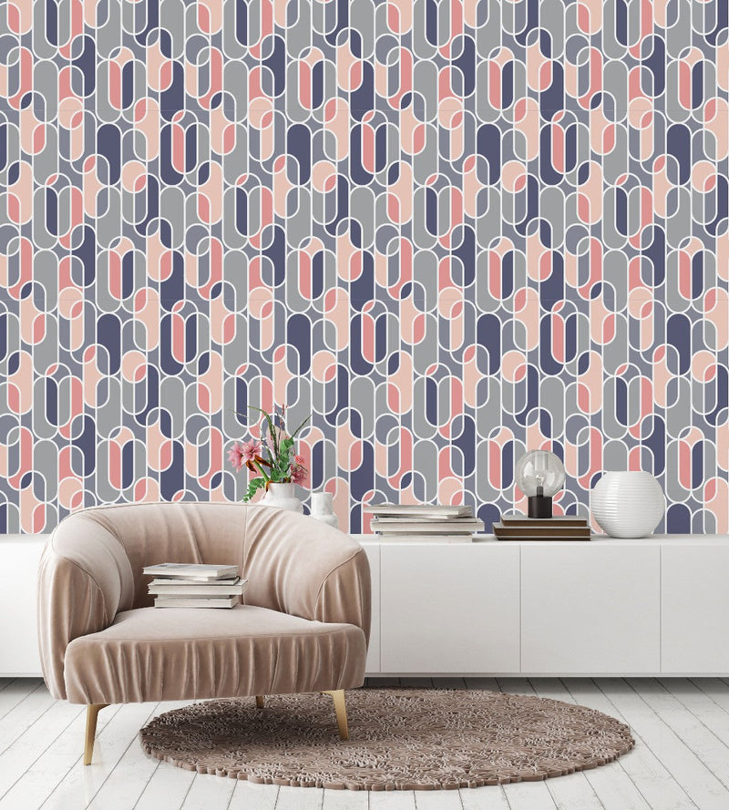 Oval Figures Wallpaper