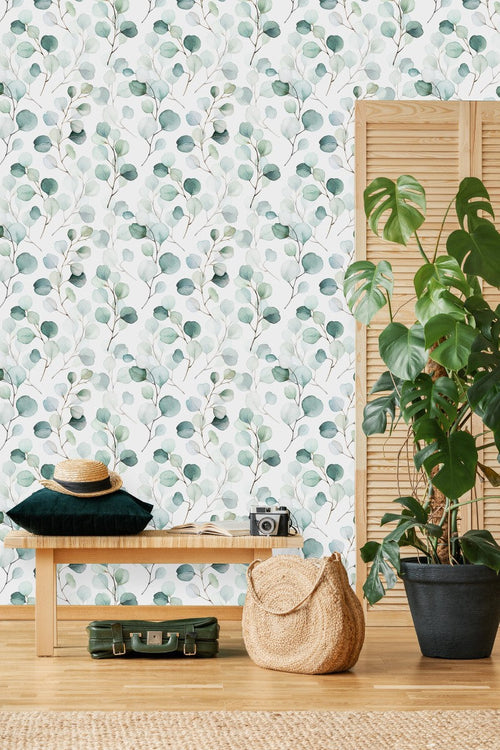 Fashionable Poplar Leaves Wallpaper Vogue
