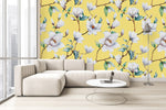 Yellow Wallpaper with Magnolia