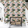 Palms and Geometrical Shapes Wallpaper