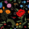 Contemporary Dark Floral Wallpaper Fashionable Quality