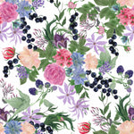 Blackcurrant between Flowers Wallpaper