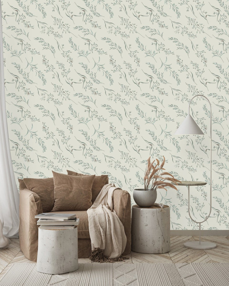 Contemporary Wildflowers Wallpaper Fashionable