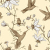 Beige Hummingbird Wallpaper