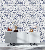 Grey Lilac Pattern Wallpaper