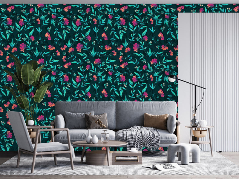 Dark Floral Wallpaper Vogue Select
