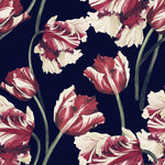 Fashionable Dark Tulips Wallpaper