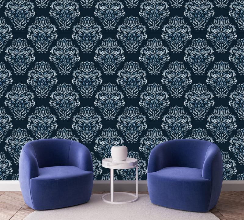 Stylish Dark Blue Wallpaper Vogue